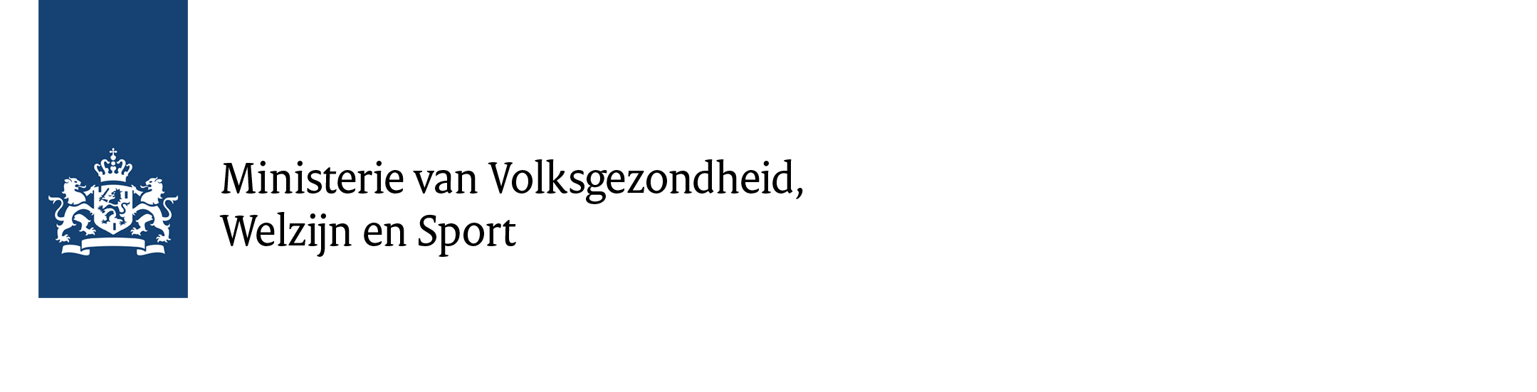 Logo Ministerie van Volksgezondheid, Welzijn en Sport